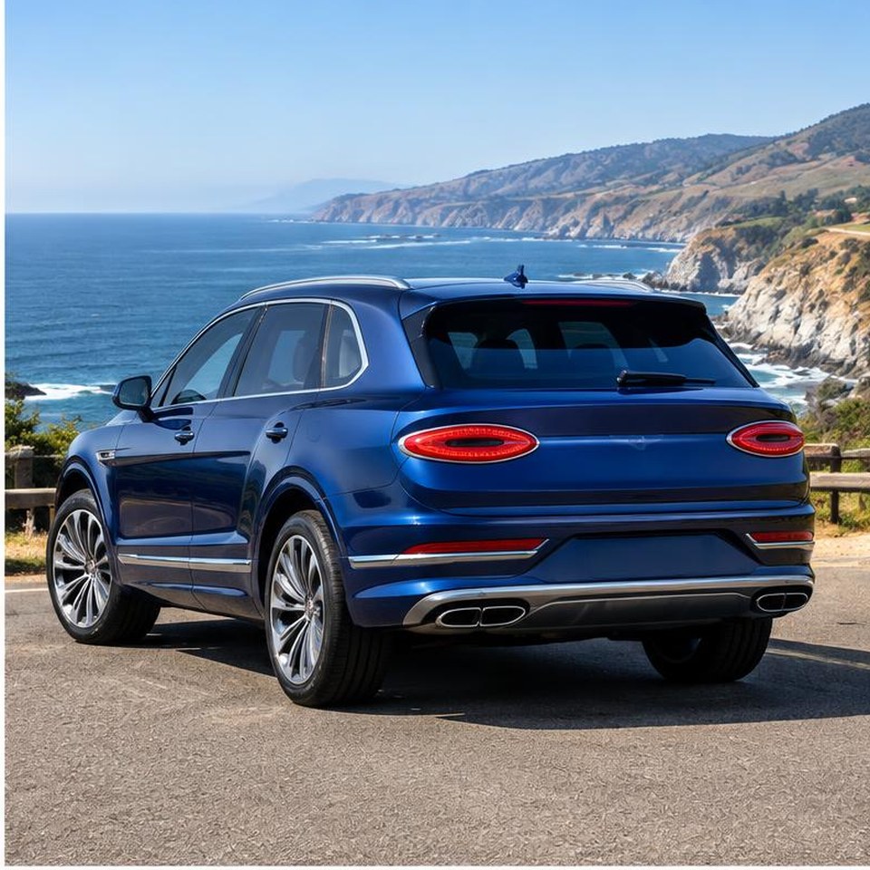 Bentayga rear three-quarter view