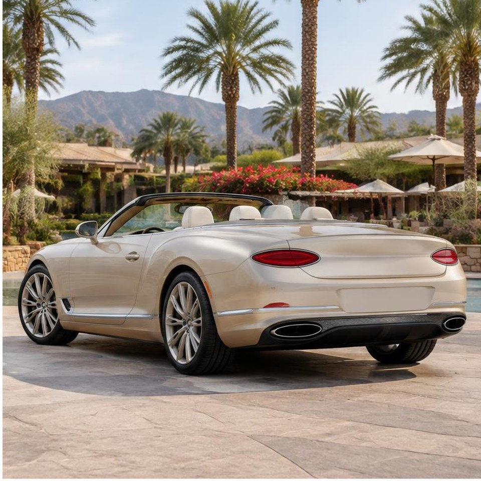Continental GTC rear three-quarter view