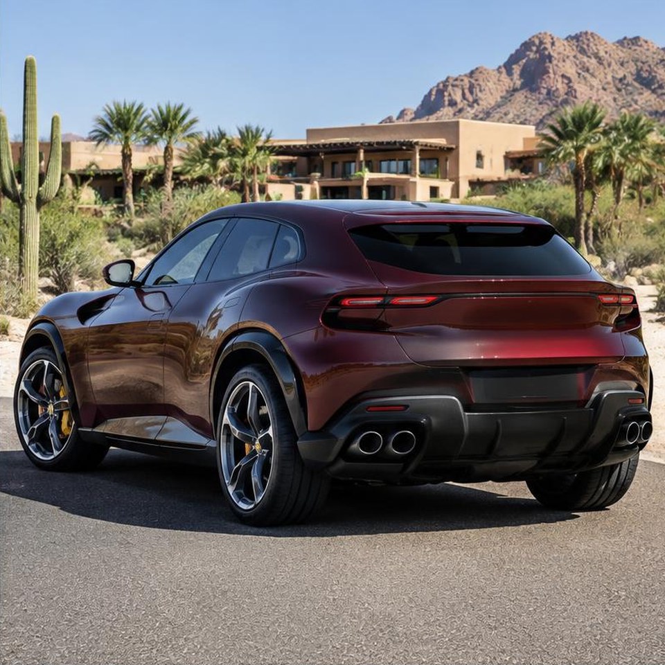 Purosangue rear three-quarter view