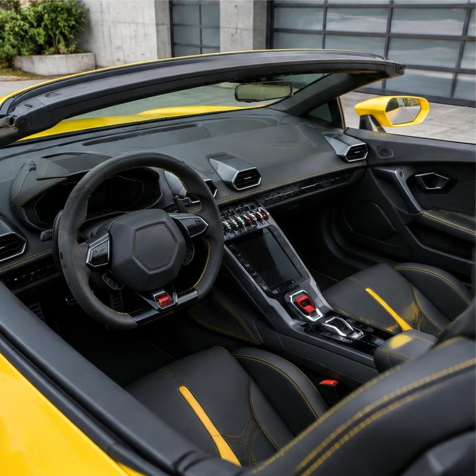 Huracan EVO Spyder interior detail