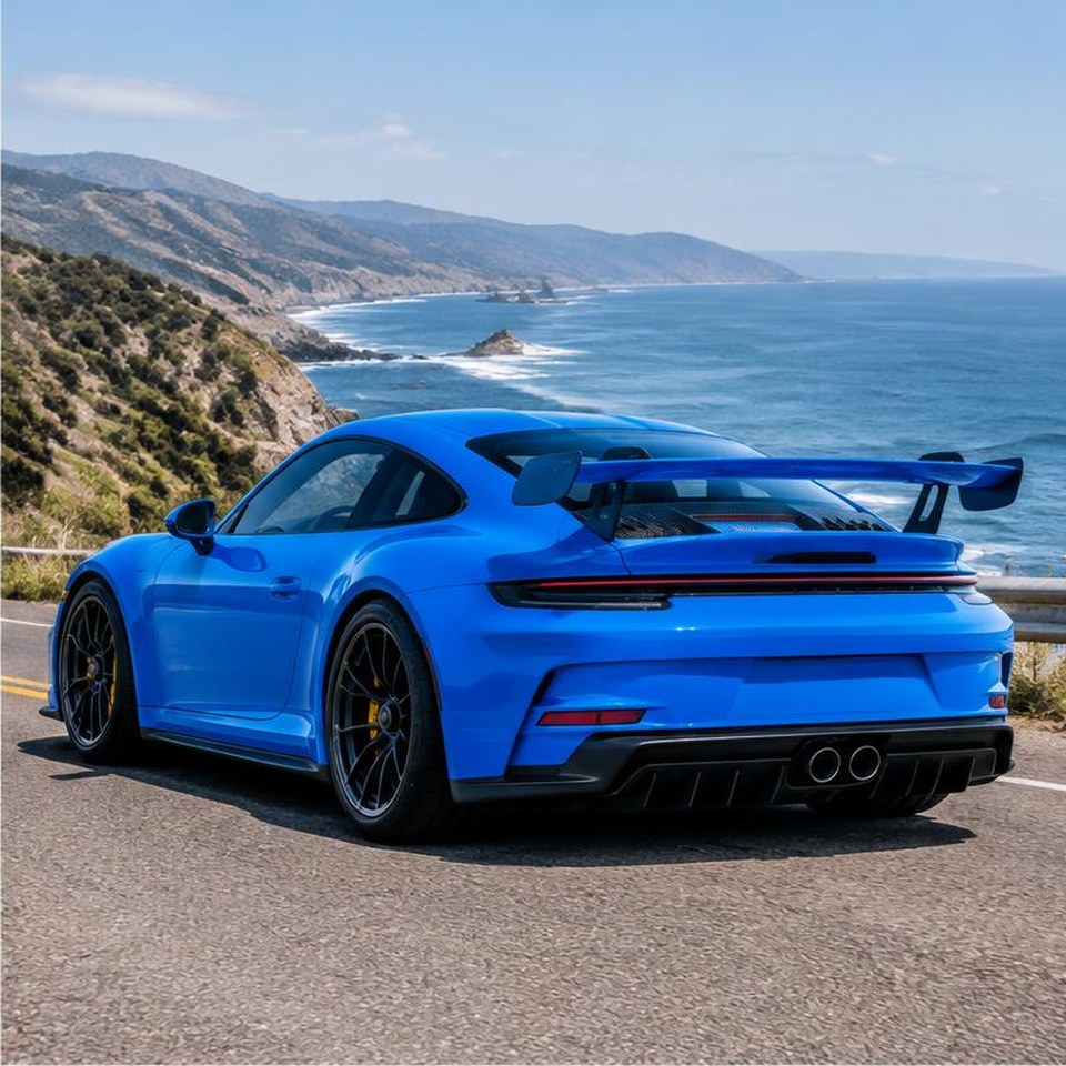911 GT3 rear three-quarter view