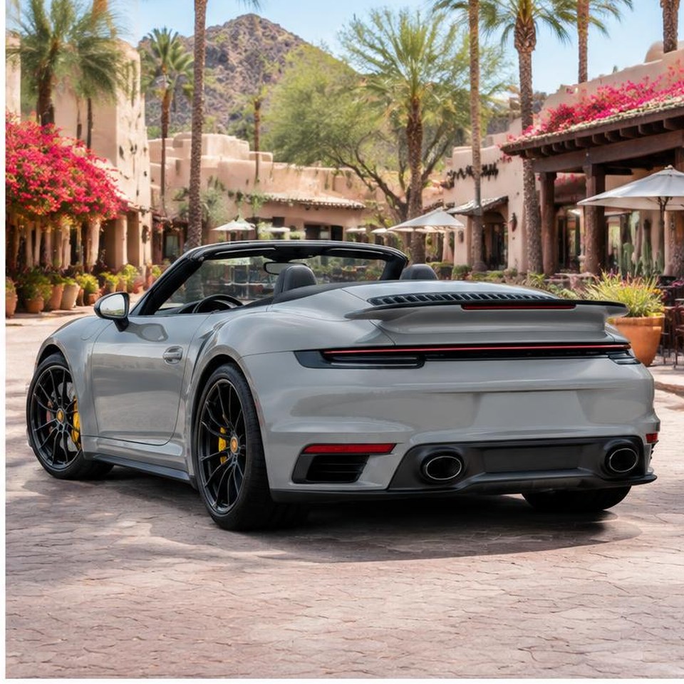 911 Turbo S Cabriolet rear three-quarter view